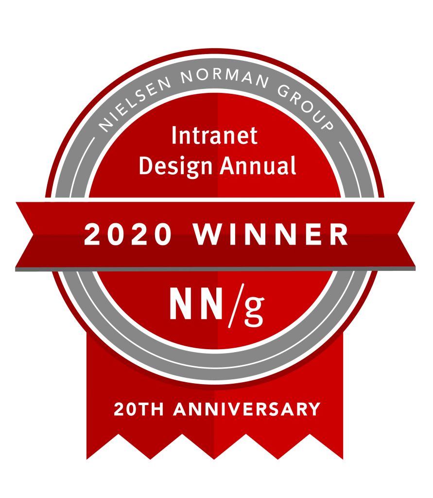 Nielsen Norman Group Best Intranet Award 2020