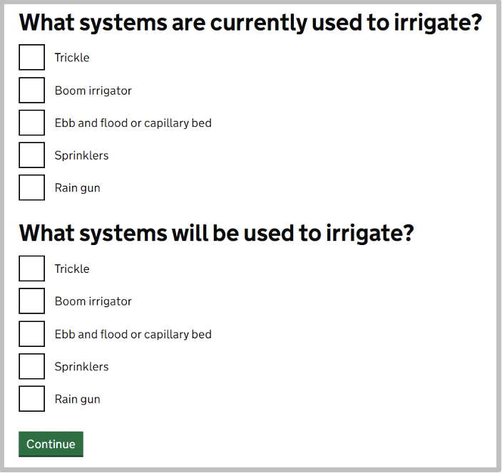 Pre-application questionnaire